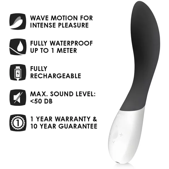 LELO Mona Wave - вибратор за G-точка - водоустойчив - черен