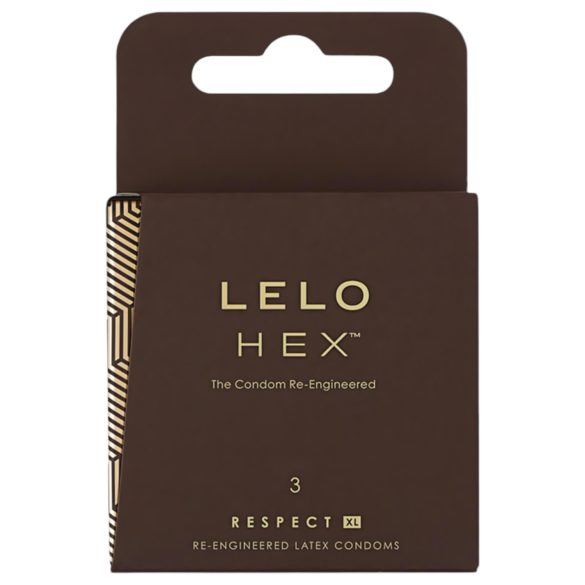 LELO Hex Respect XL - луксозен презерватив (3 бр.)