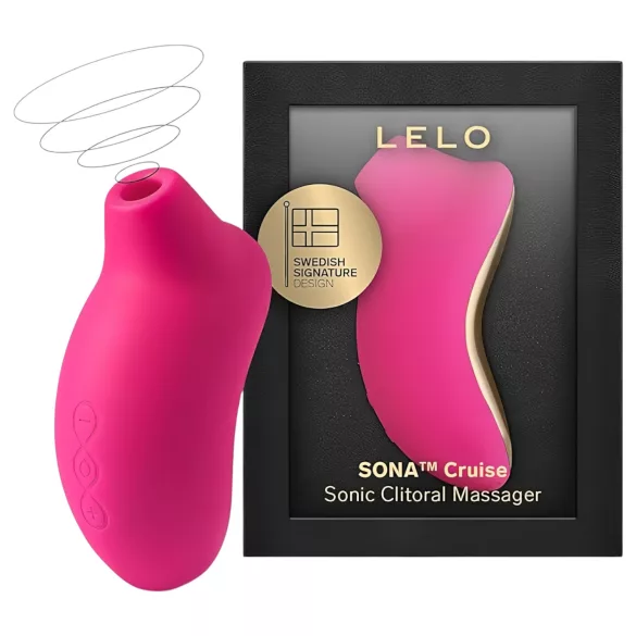 LELO Sona Cruise - вибратор за клитор с вълни - череша