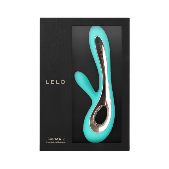 LELO Soraya 2 - Водоустойчив вибратор с клиторен стимулатор (тюркоаз)