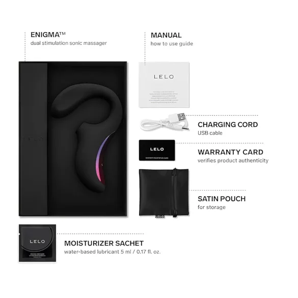 LELO Enigma - акумулаторен водоустойчив 2в1 G-точка вибратор - черен