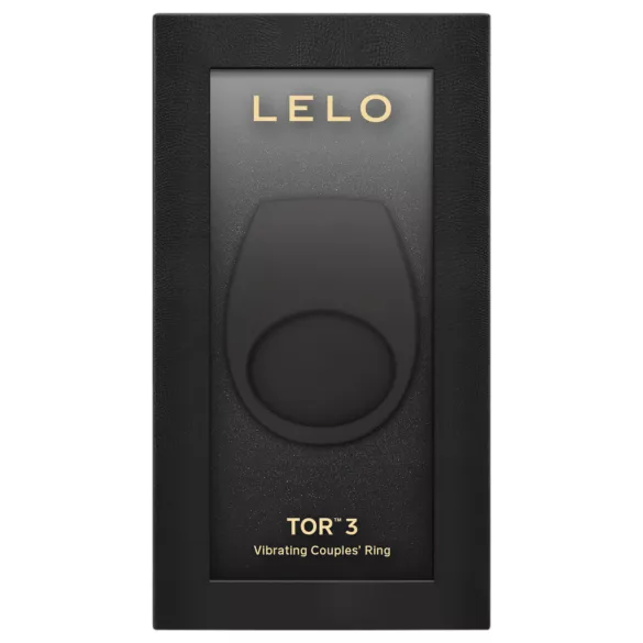LELO Tor 3 - вибриращ пръстен за пенис с управление чрез приложение, за мъже (черен)