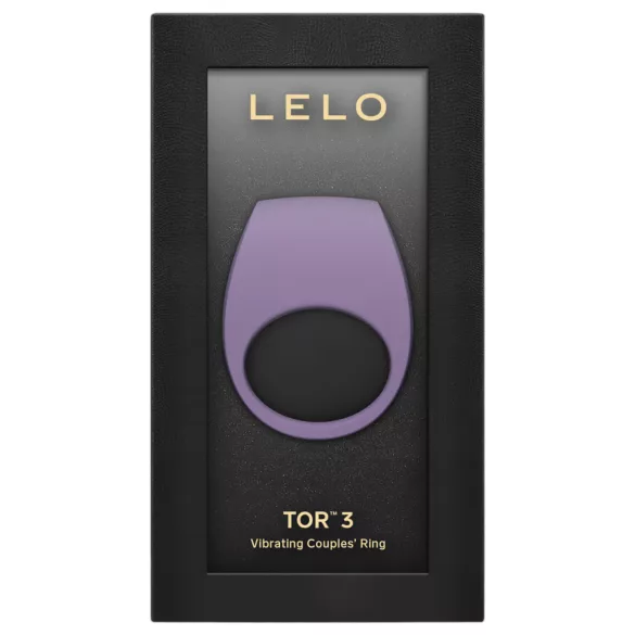 LELO Tor 3 - Вибриращ пръстен за пенис с управление чрез приложение, за мъже (лилав)