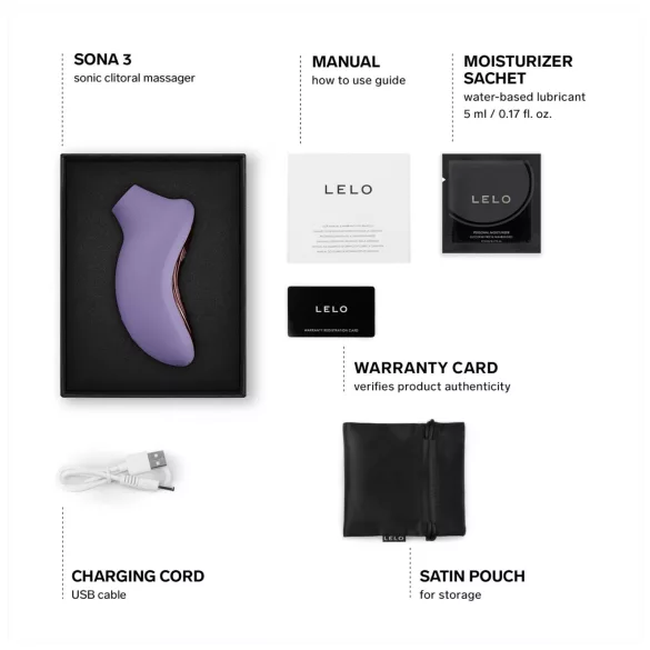 LELO Sona 3 - вибратор за клитор с вълни - лавандула
