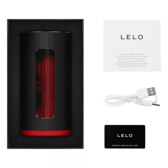 LELO F1s V3 - интерактивен мастурбатор - червен