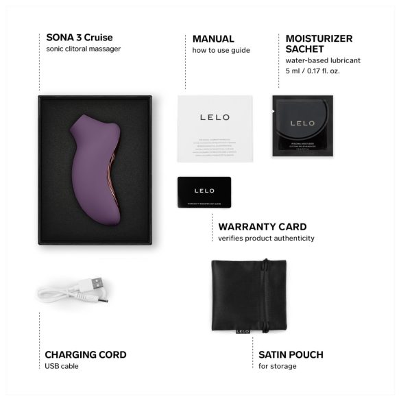 LELO Sona 3 Cruise - вибратор за клитор с вълни - лилав