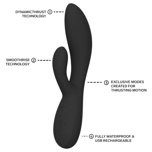 LELO - INA Thrust тласкащ вибратор тип заек (черен)