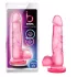 B Yours Sweet N Hard 4 - дилдо с тестиси - 18 см - розов
