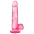 B Yours Sweet N Hard 4 - дилдо с тестиси - 18 см - розов