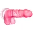 B Yours Sweet N Hard 4 - дилдо с тестиси - 18 см - розов