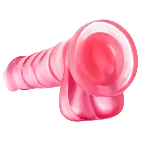 B Yours Sweet N Hard 4 - дилдо с тестиси - 18 см - розов