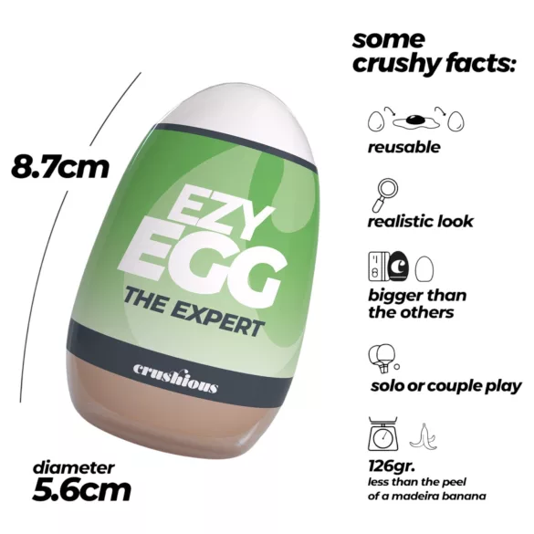 Crushious Ezy Egg The Expert - мастурбатор яйце (телесен цвят)