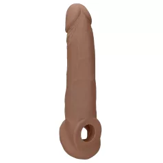   RealRock - пенис ръкав - 21,5см - тъмен натурален