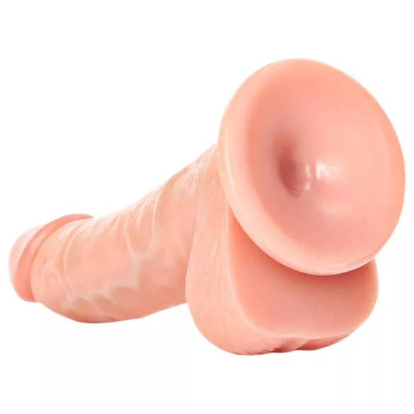 RealRock - дилдо с вендуза и тестиси - 15,5 cm (телесен цвят)
