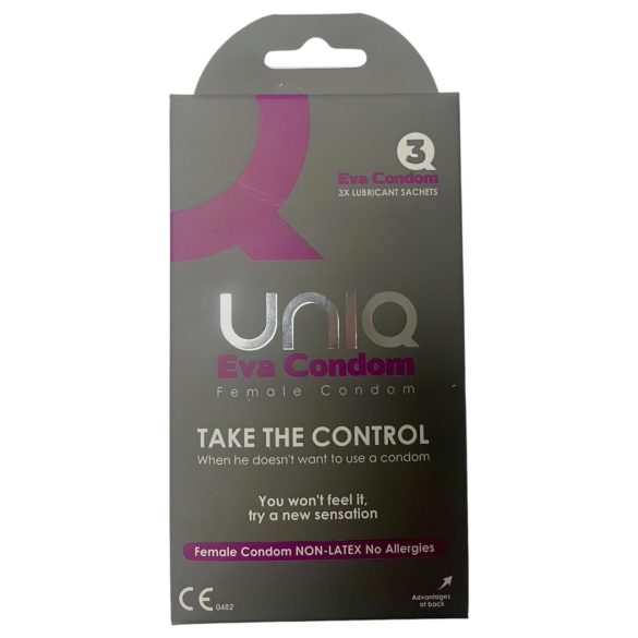 Uniq Eva - безлатексен дамски презерватив (3бр)