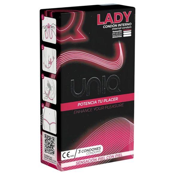 Uniq Lady - женски презервативи - 3 броя