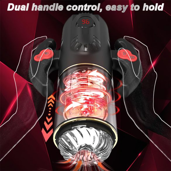 AlvUp - автоматичен въртящ мастурбатор - черен