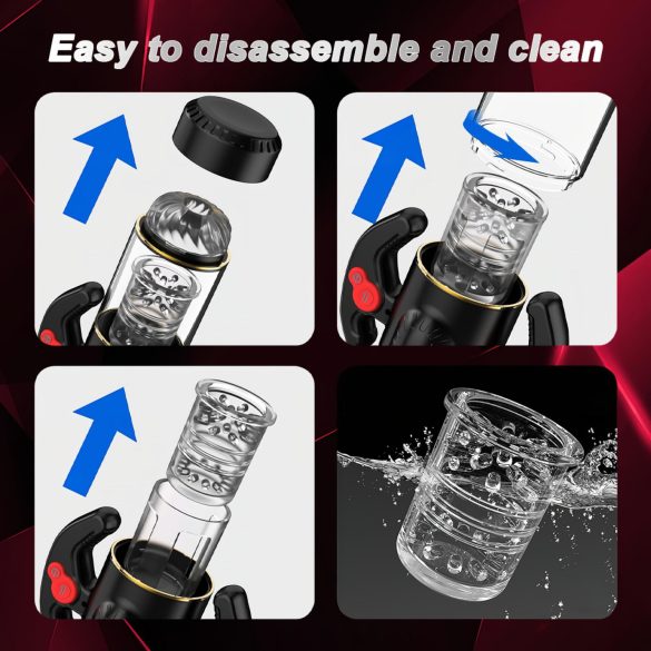 AlvUp - автоматичен въртящ мастурбатор - черен