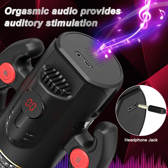 AlvUp - автоматичен въртящ мастурбатор - черен