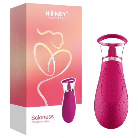 Honey Play Box Scioness - вибратор за клитор със засмукване и облизване - розов
