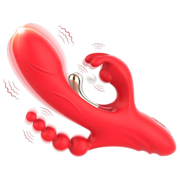 Bestoy - 3 в 1 вибратор с езици (червен)