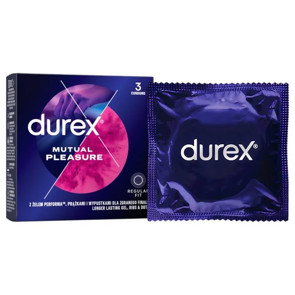 Durex Mutual Pleasure - забавящи презервативи (3 бр.)