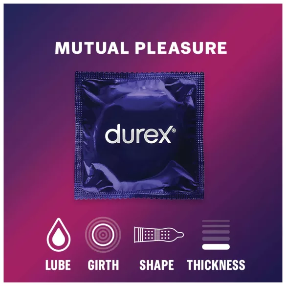 Durex Mutual Pleasure - забавящи презервативи (3 бр.)