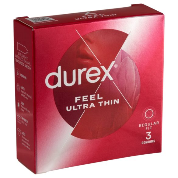 Дюрекс Feel Ultra Thin - ултра тънък презерватив за естествено усещане (3 бр.)