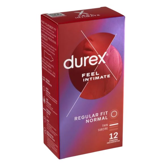 Дюрекс Feel Intimate - тънкостенен презерватив (12 бр.)