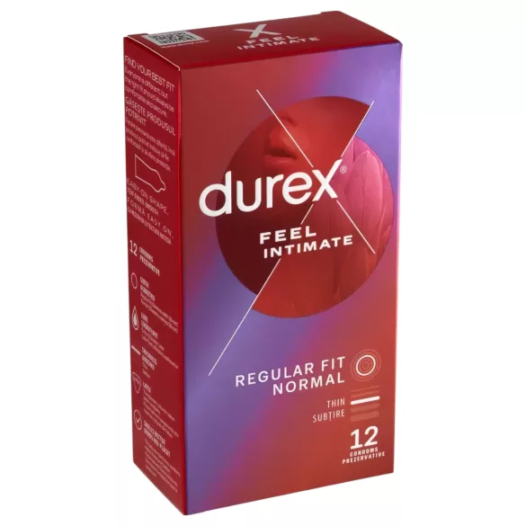 Durex Feel Intimate - тънки презервативи - 12 броя
