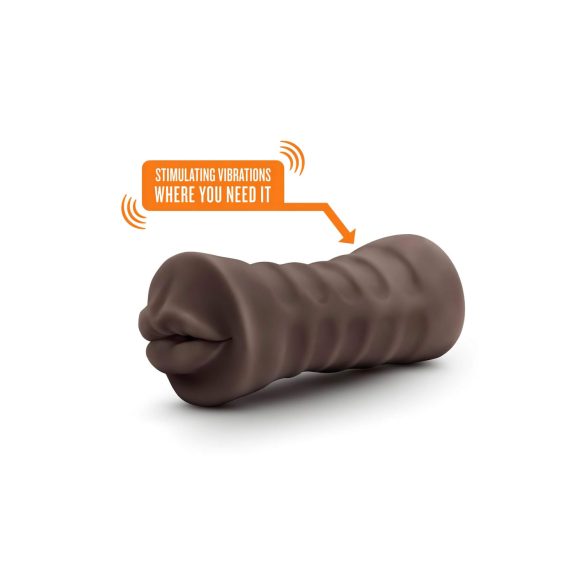 Enlust Krystal - вибрираща изкуствена уста с AI изображения - кафява