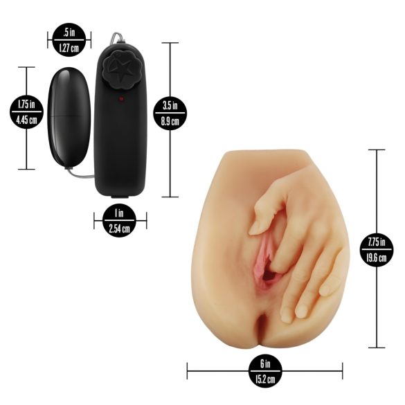 Enlust Selena - вибрираща изкуствена вагина с AI изображения (естествен цвят)