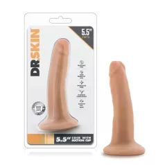   Dr. Skin - реалистично дилдо с вакуумна основа - телесен - 14 см
