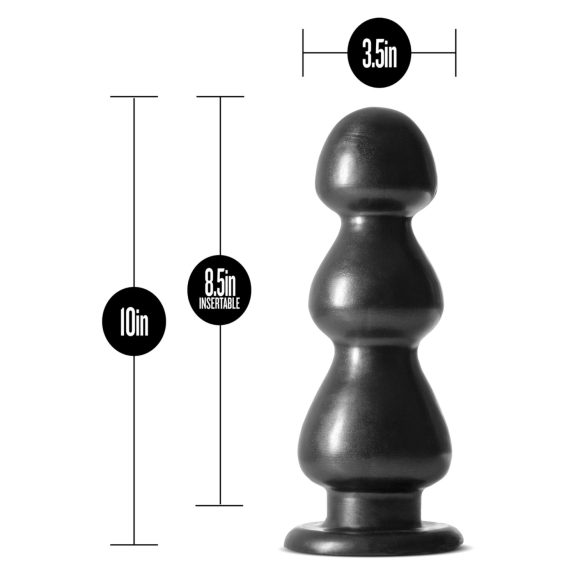 Blush Jet - дилдо с вакуумна основа и релефни топчета - черно