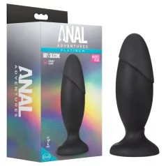   Anal Adventures Platinum Rocket - голям анален плъг - черен