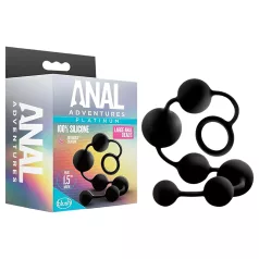   Anal Adventures - анален дилдо с перли - черен