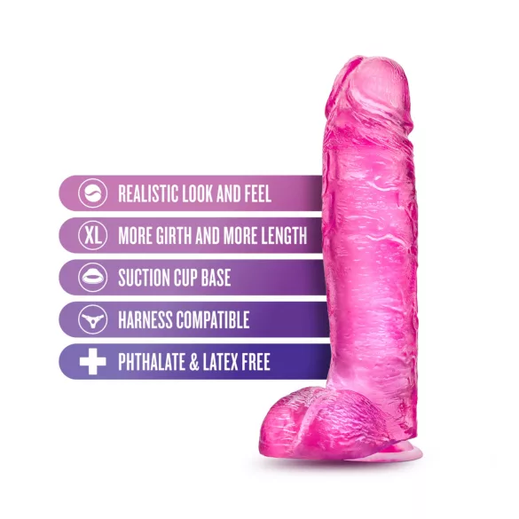 Blush B Yours Plus - реалистично дилдо (розово)