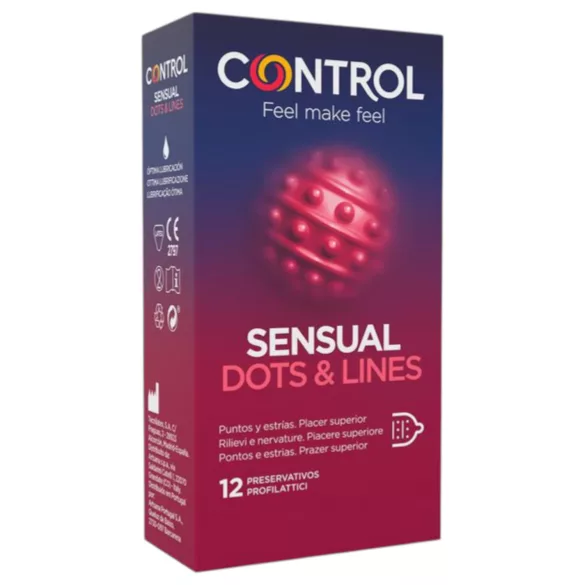 Control - ръбест и с точици кондом - 12 броя
