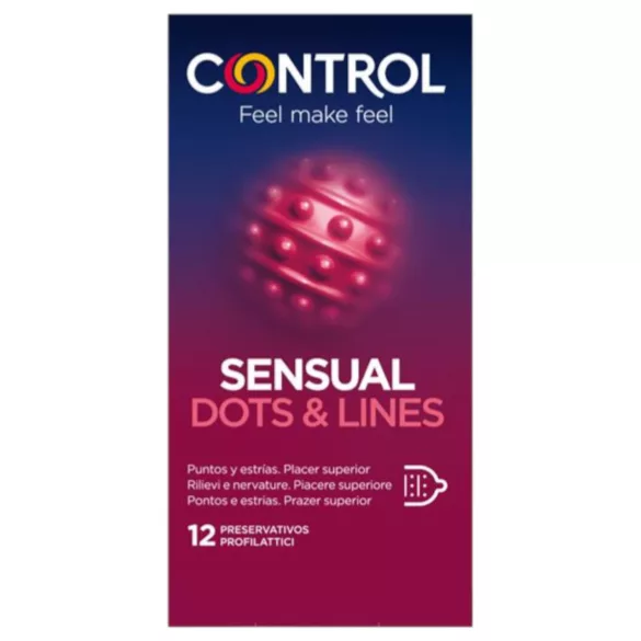 Control - ръбест и с точици кондом - 12 броя