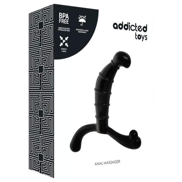 Addicted Toys - масажор за простата и перинеума (черен) - 11,3 cm