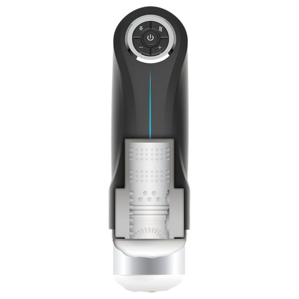 JamyJob - мъжки мастурбатор с вибрация и движеща се глава - черен