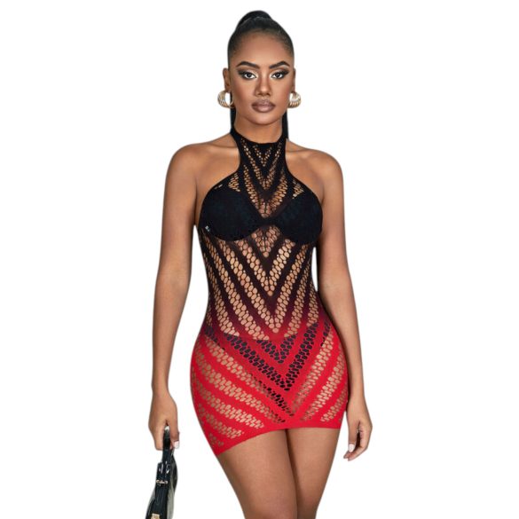 Subblime 952242 - дамска мрежеста рокля омбре - червена - XS-M