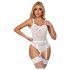 Subblime 954291 - прозрачен комплект боди с верига - бял (L-XL)