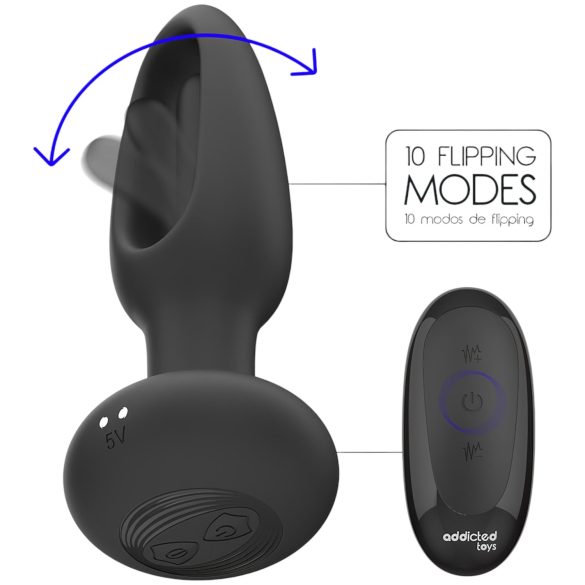 Addicted Toys - анален вибратор с движещ се език - черен