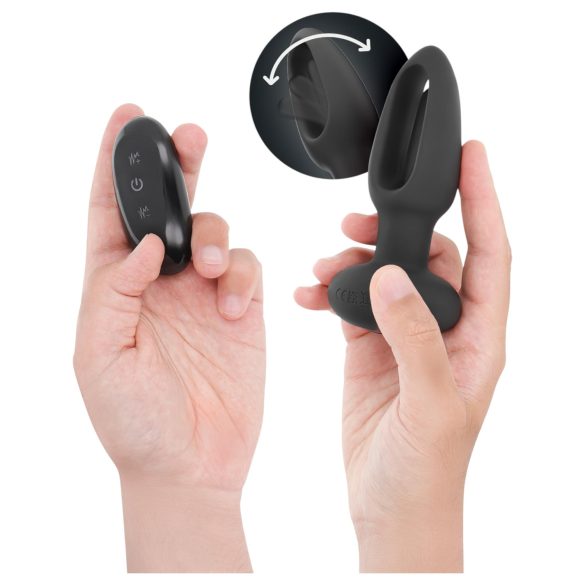 Addicted Toys - анален вибратор с движещ се език - черен