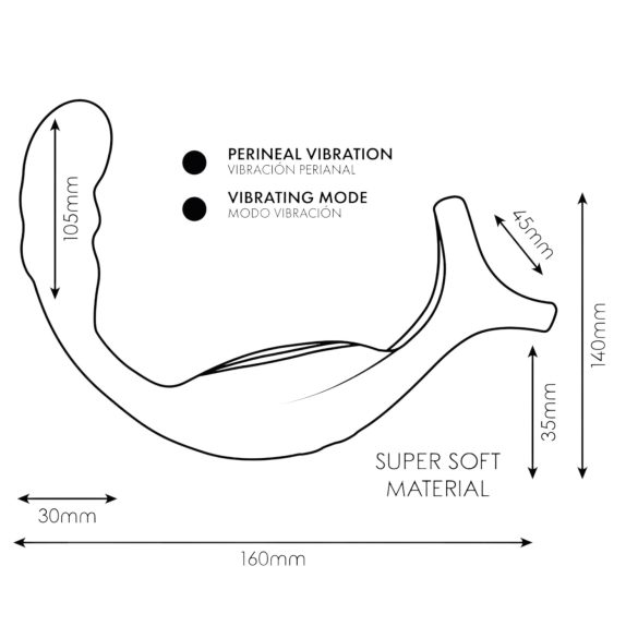 Addicted Toys - анален вибратор с пенис и тестикуларен пръстен - черен