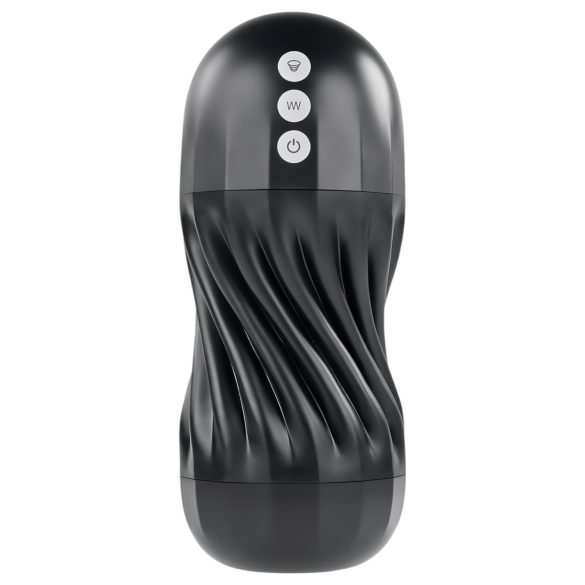 Playboy Solo Stroker - акумулаторен черен мастурбатор със засмукване