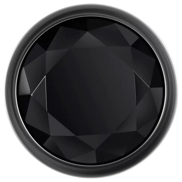 Evolved Black Gem - метален анален плъг сет - черен камък - сребрист