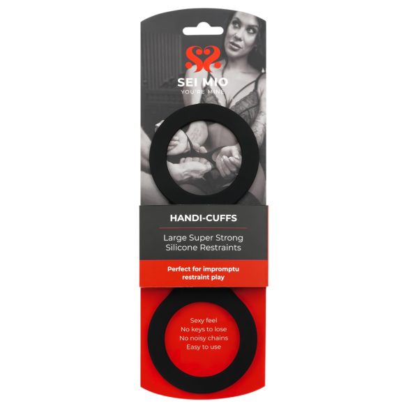 Sei Mio - силиконови белезници - L размер - черни