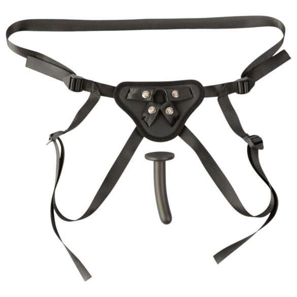 Sei Mio - страп-он с дилдо и колан - 12,5 см - черен